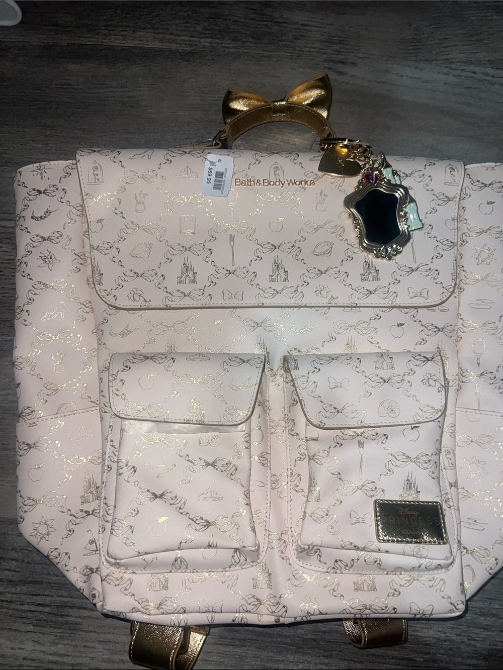 Bath & Body Works- Disney Princess Backpack with Gold Accents